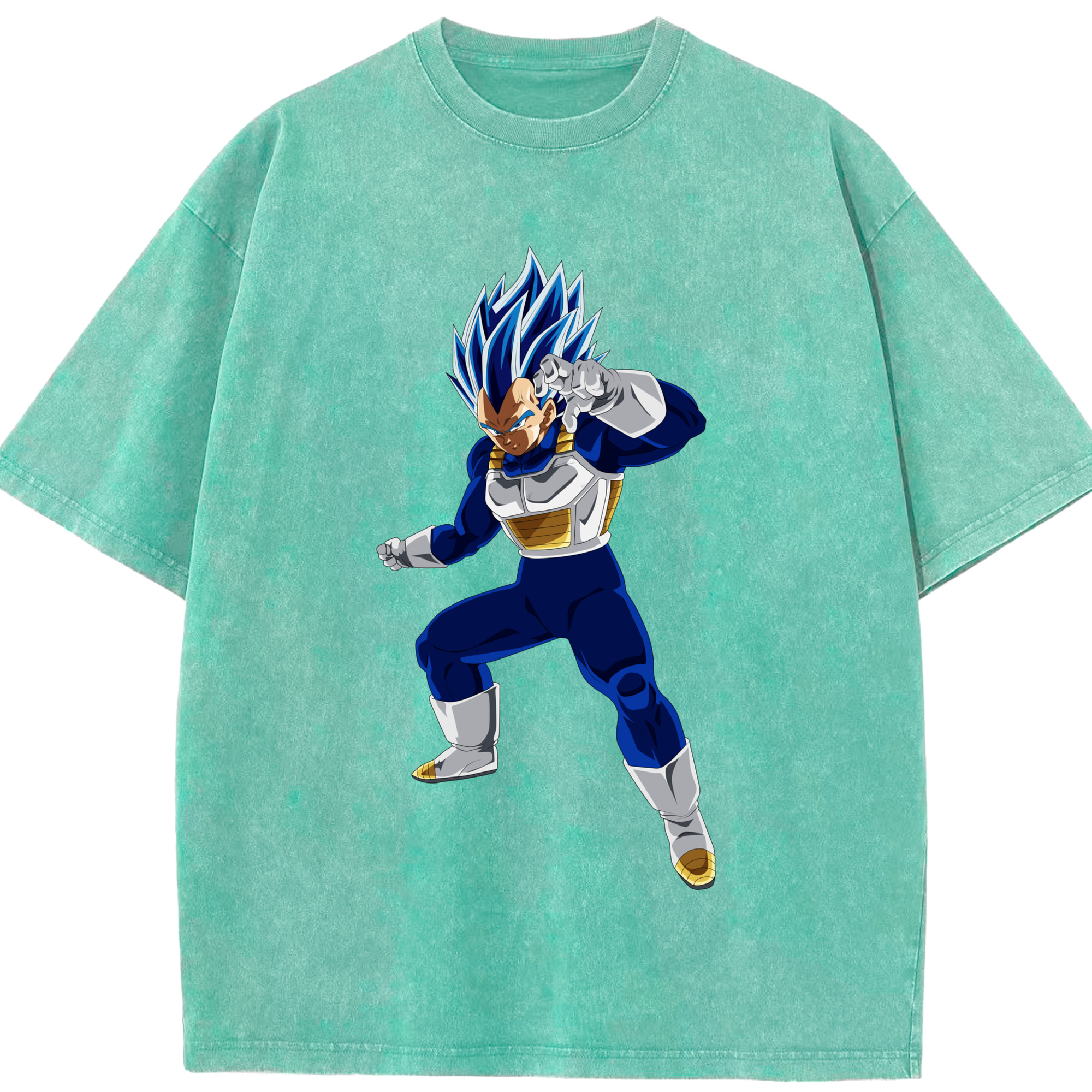 （画像用） ドラゴンボール ベジータ四世（Bejīta Yonsei）DRAGON BALL Vegeta IV 綿100% ヴィンテージ風 半袖Tシャツ（フロントプリント）